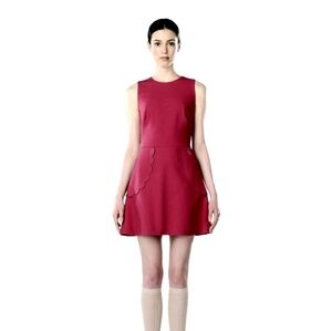 Red Valentino Maroon A-Line Mini Dress 38